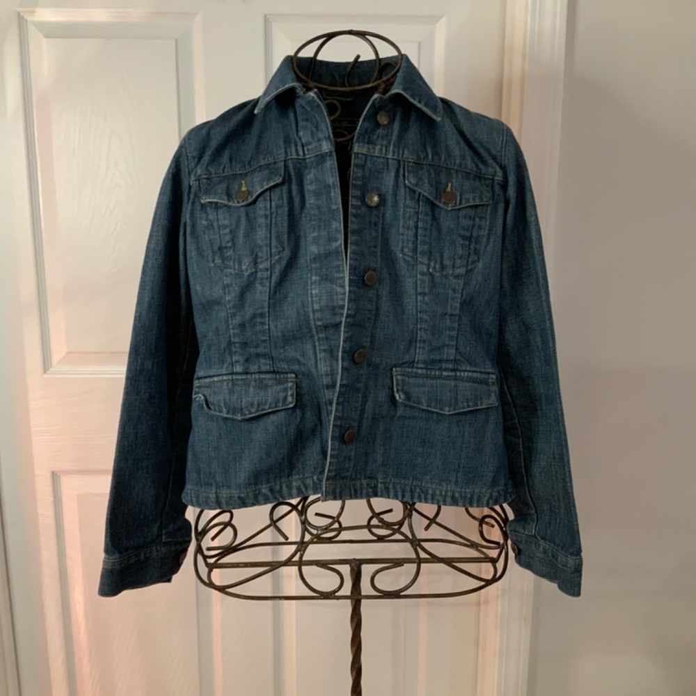 EDDIE BAUER JEAN JACKET SIZE M - Picture 4 of 6